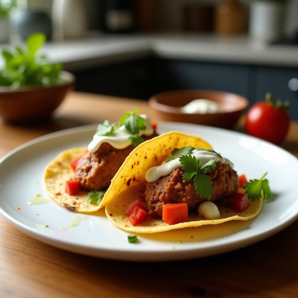Tacos de Cauliflower Buffalo con Salsa de Yogur de Soya: Receta Mexicana Vegana y Picante