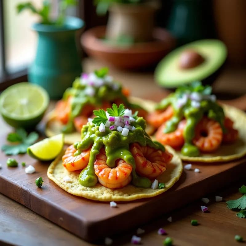 Tacos de Camarón Ahumado: Receta con Salsa Verde y Toque Gourmet en 20 Minutos
