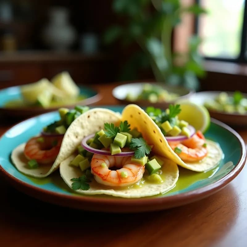 Tacos de Camarón Encurtido: Aguachile Verdoso en 15 Minutos con Toque Cítrico