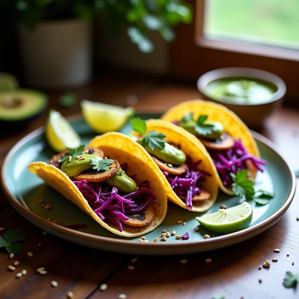 Tacos de Hongo Reishi y Repollo Morado: Receta Vegana con Toque Medicinal