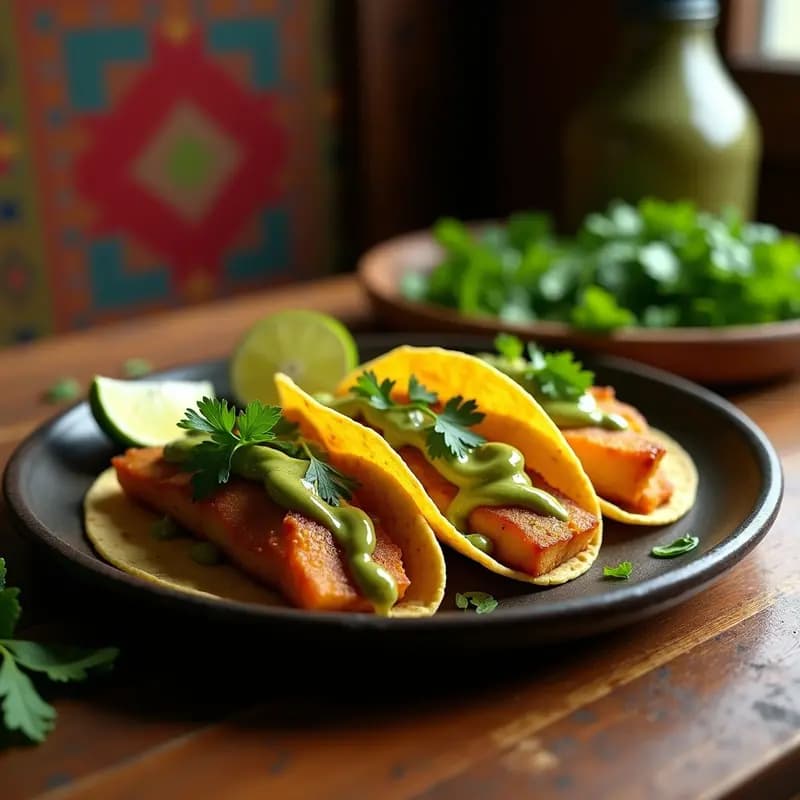 Tacos de Ongolmo Ahumado con Salsa de Ají Verde: Receta Peruana Auténtica y Rápida