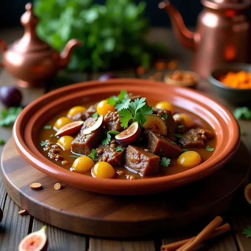 Tagine de Cordero con Higos y Canela: Receta Magrebí Tradicional en 1 Hora