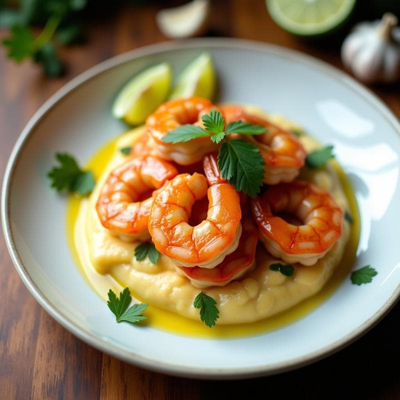 Tajín de Camarones al Mojo de Ajo con Puré de Yuca: Receta Dominicana Keto