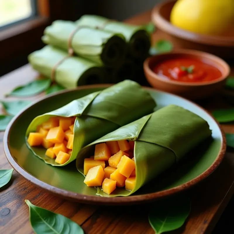 Tamales de Hoja de Plátano con Relleno de Ayote y Queso de Cáscara: Receta Costarricense Tradicional