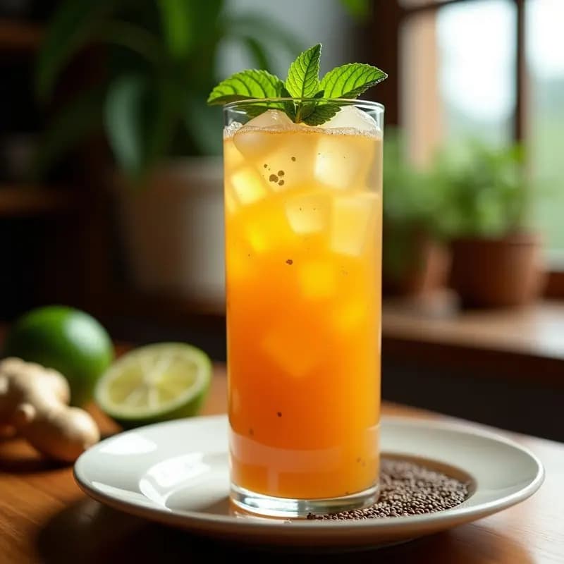 Tamarindo y Jengibre con Gas: Bebida Mexicana Refrescante y Probiótica Sin Azúcar