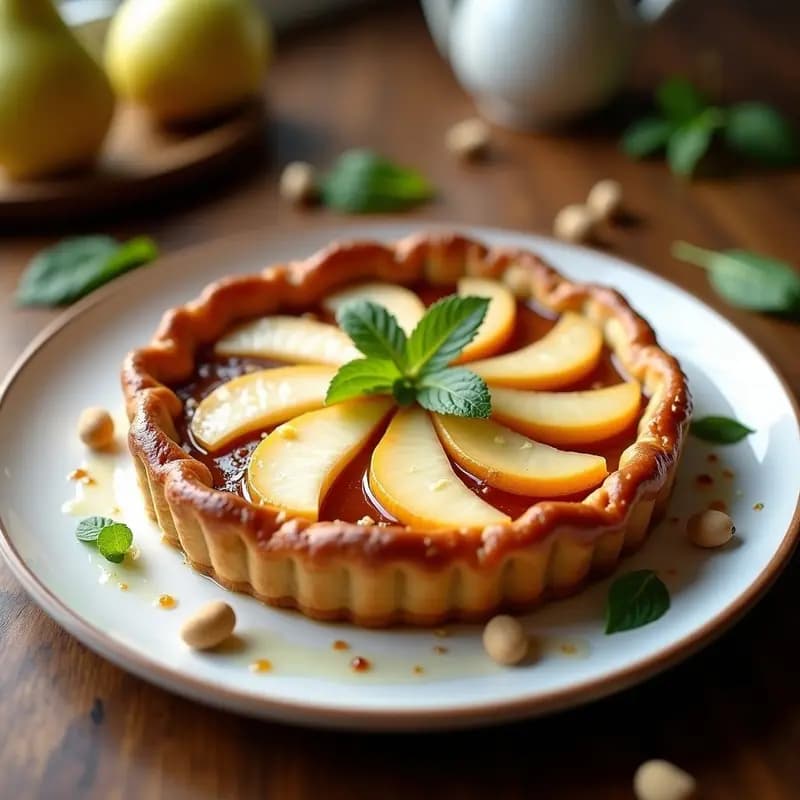 Tarta Tatin de Peras y Gorgonzola: Postre Francés Salado-Dulce Sin Harina