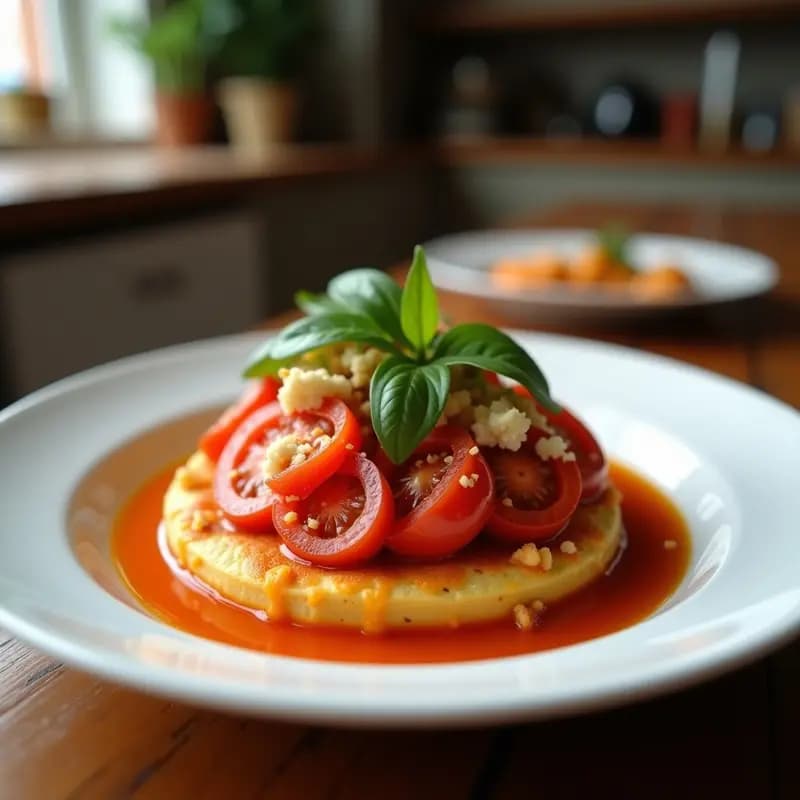 Tartaleta de Aceite de Oliva y Romero con Relleno de Tomate Confitado: Aperitivo Mediterráneo Sin Horno