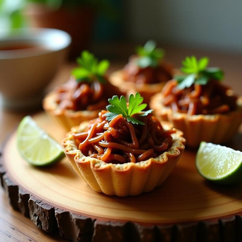 Tartaleta de Jackfruit Ahumado y BBQ Vegana: Receta en Airfryer Sin Gluten y Alta en Fibra