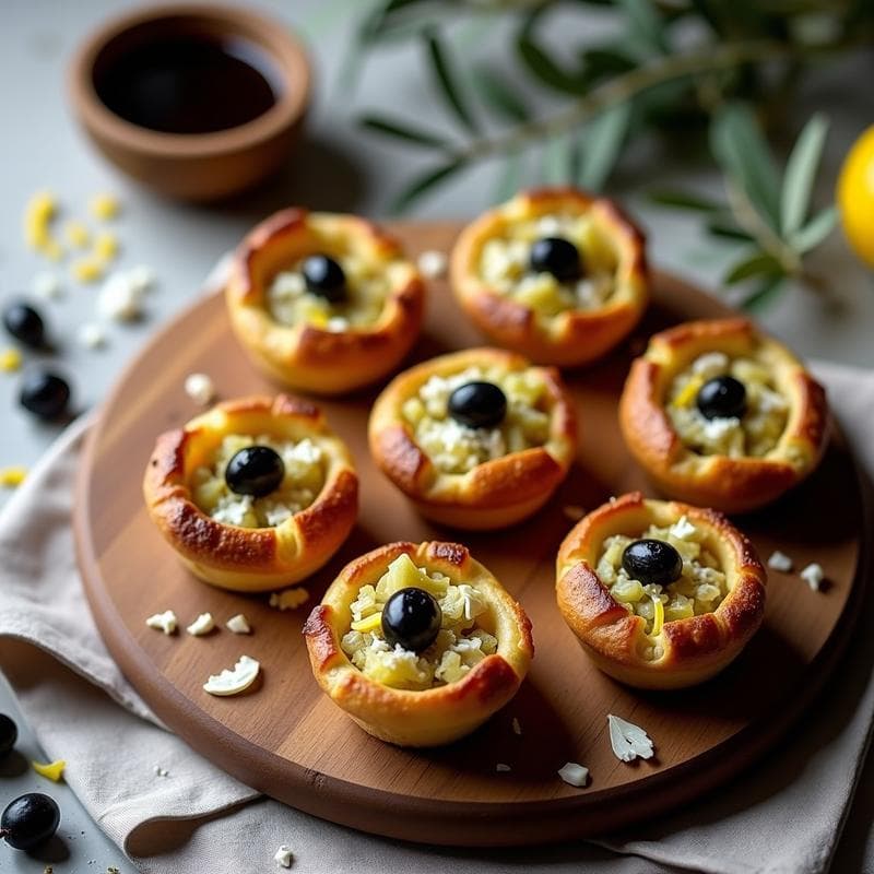 Tartaletas de Alcachofa y Aceitunas Taggiasche: Receta Italiana Sin Gluten en Airfryer