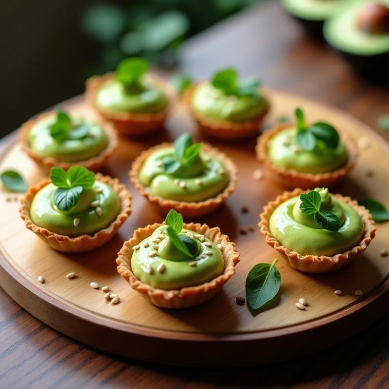 Tartaletas de Almendra y Relleno de Berros con Crema de Aguacate: Aperitivo Keto en 15 Minutos