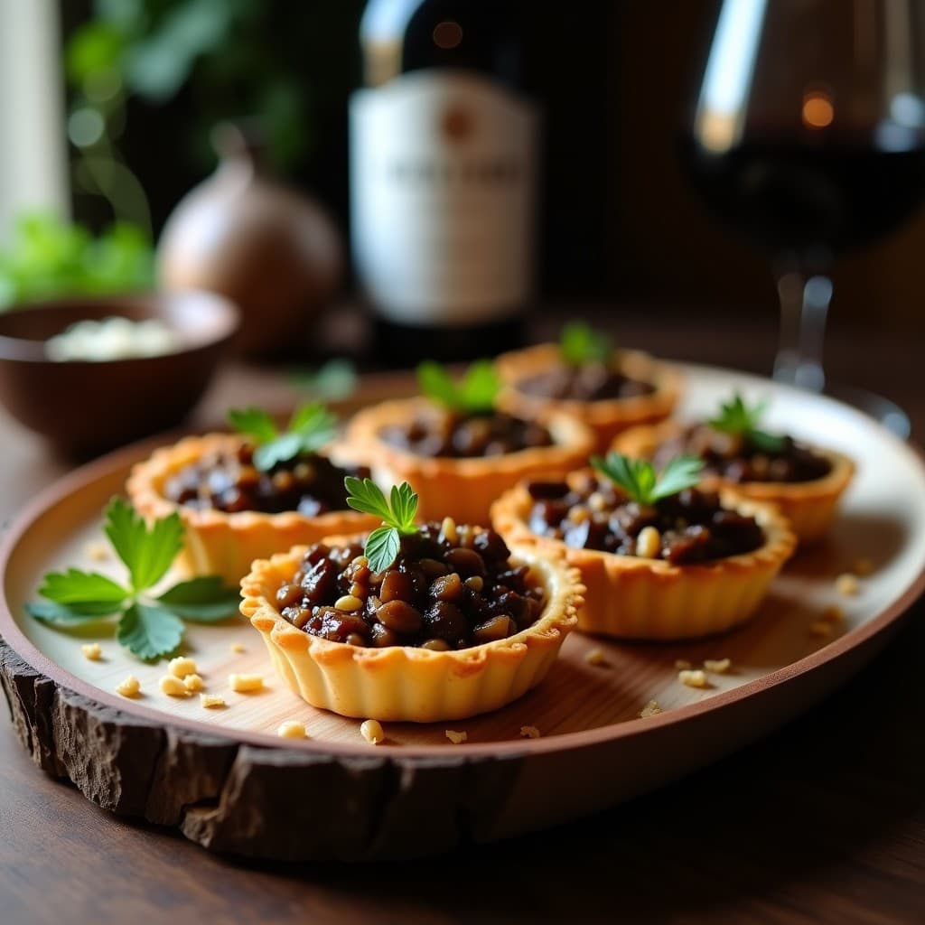 Tartaletas de Arroz Salvaje y Champiñones con Reducción de Oporto: Receta Gourmet Sin Gluten