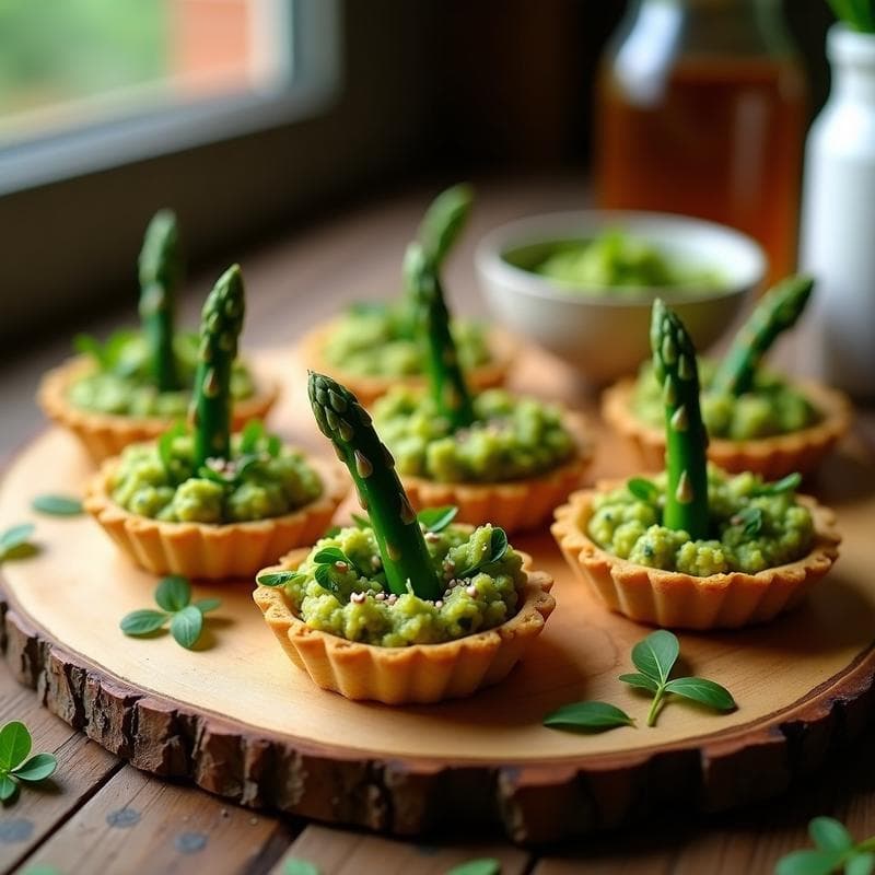 Tartaletas de Quinoa y Espárragos con Pesto de Rúcula: Postre Salado Keto Sin Horno en 20 Minutos