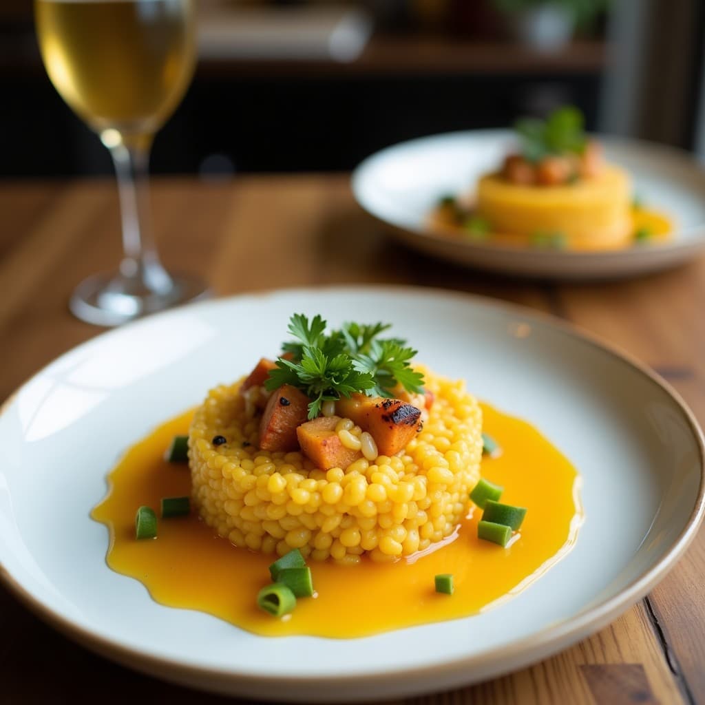 Tartar de Aguacate y Granada con Vinagreta de Naranja Sanguina: Entrante Iraní Vegano