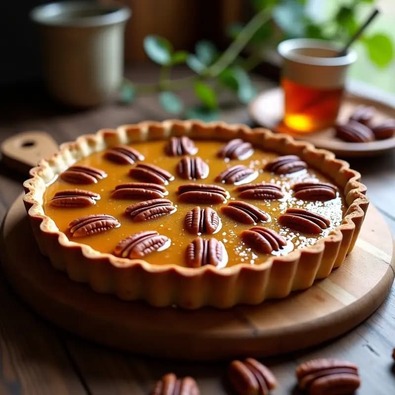 Tarte au Sucre con Jarabe de Arce y Nueces: Postre Belga Sin Azúcar Refinado
