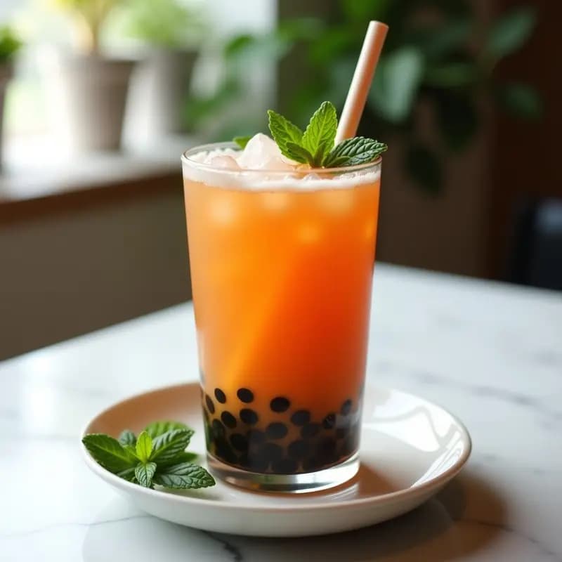 Té de Burbujas de Guayaba y Tamarindo: Bebida Taiwánesa Refrescante Sin Azúcar