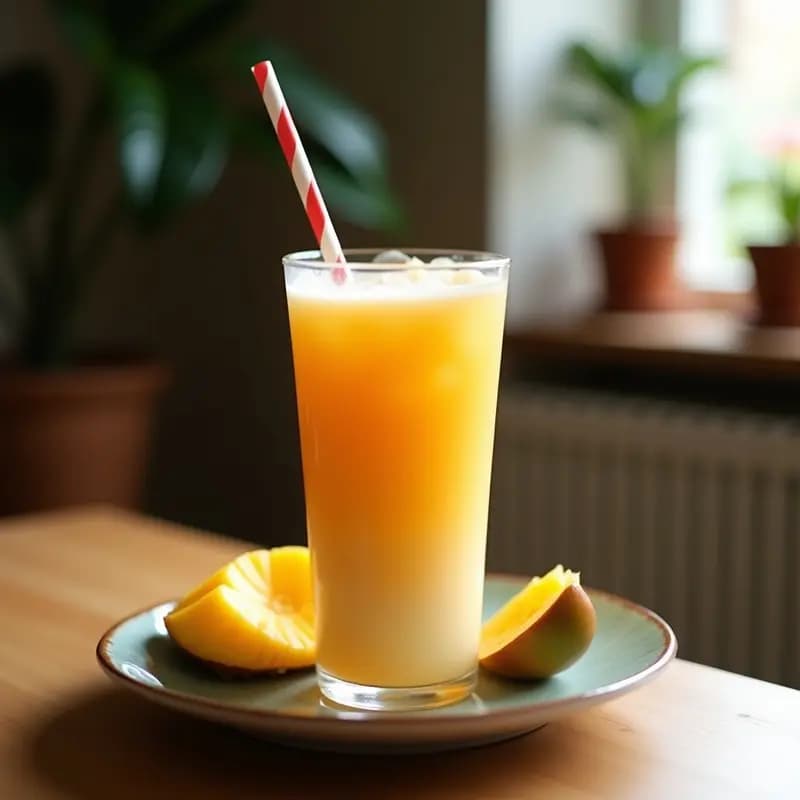 Bebida de Té de Burbujas con Leche de Coco y Mango: Receta Taiwanesas Viral y Refrescante