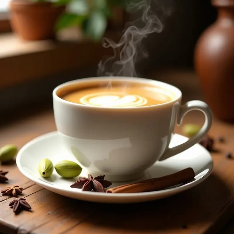 Té de Masala con Leche de Avena y Cardamomo: Bebida India Sin Lactosa Energizante