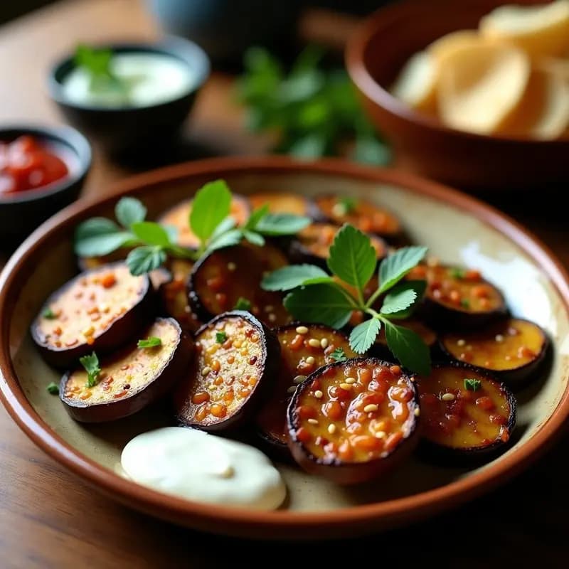 Tikz Tikz de Cordero con Berenjenas Asadas y Salsa de Yogur: Receta Armena Tradicional en Horno