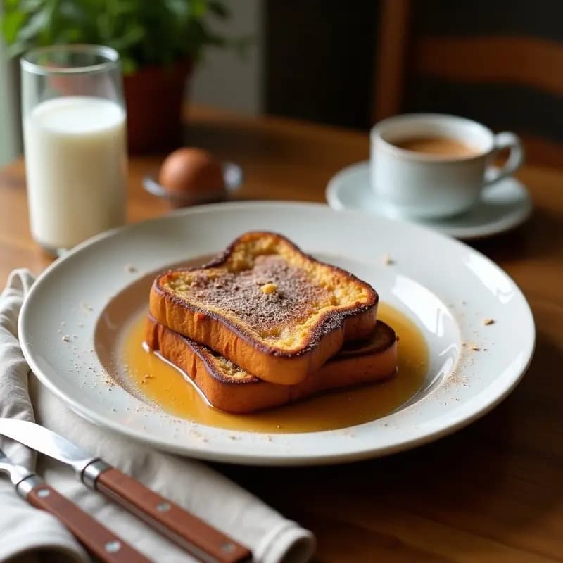 Torrijas de Pan de Espelta con Leche de Coco y Canela: Desayuno Sin Gluten y Sin Lácteos