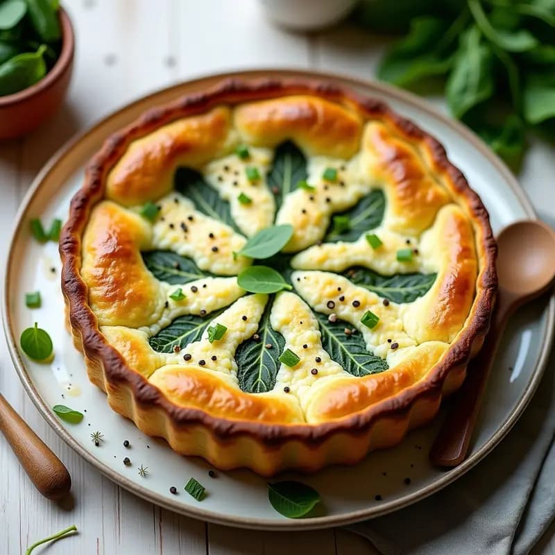 Torte de Espinacas y Queso de Requesón: Receta Alemana Sin Harina y Alta en Proteína