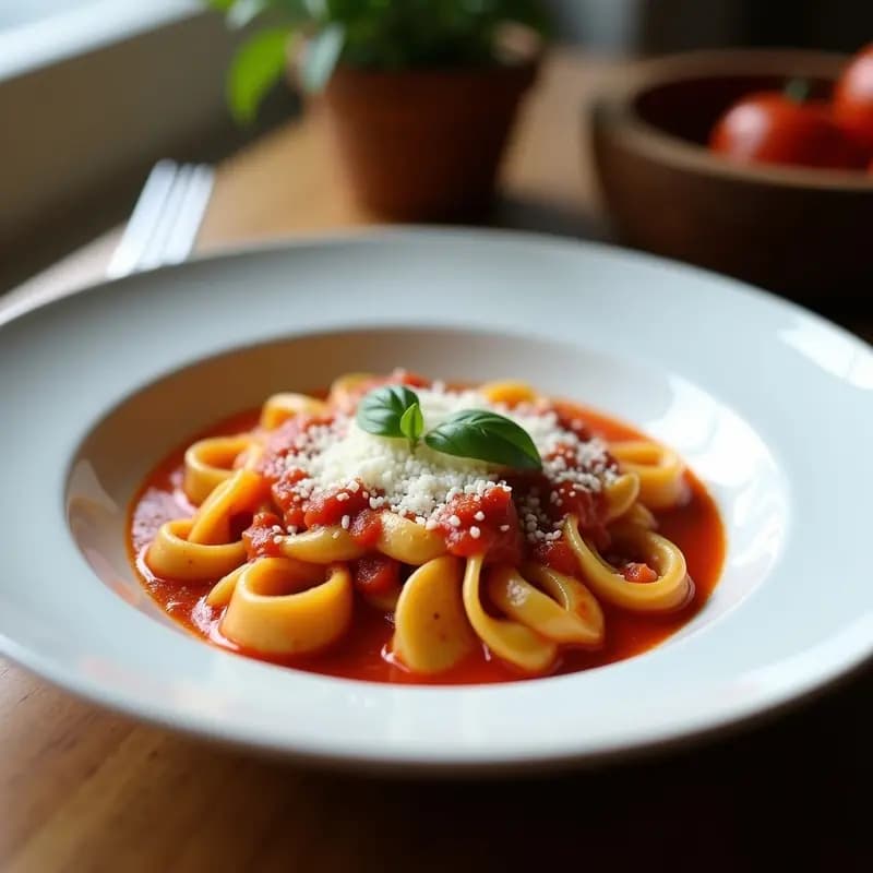 Tortelli de Zucca y Amatriciana: Receta Italiana Tradicional con Queso Pecorino