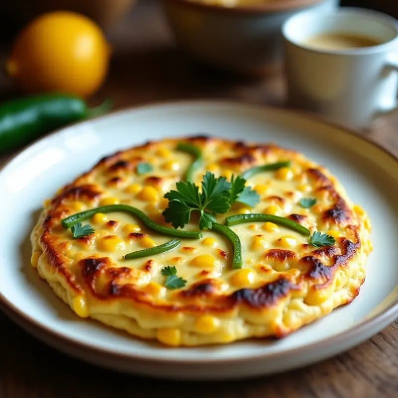 Tortilla de Choclo con Cebolla y Pimiento: Receta de Maíz Tierno como en Galicia