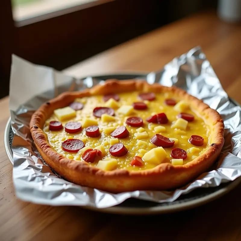 Tortilla de Chorizo y Patata: Receta de Tapón Extremeña para Comer en la Calle