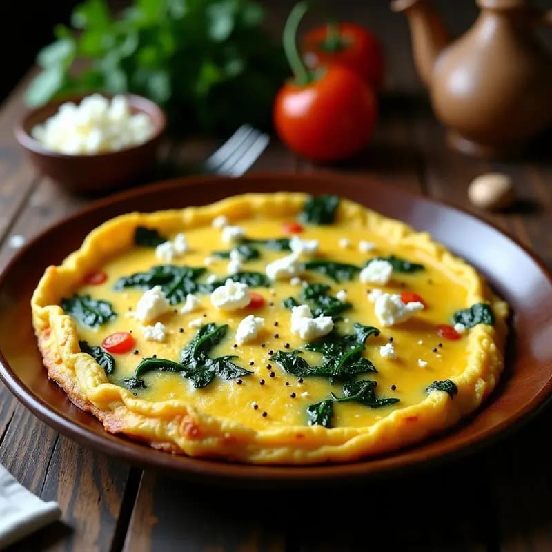 Tortilla Española con Espinacas y Queso de Cabra: Receta Sin Harina y Alta en Proteínas