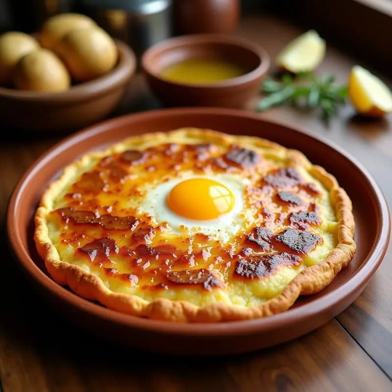 Tortilla Española Crujiente: Receta en Horno con Patatas Doradas y Yema Líquida