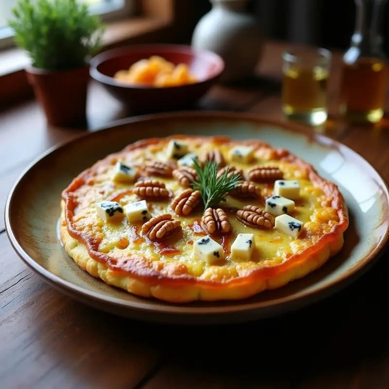 Tortilla Española con Queso Azul y Nueces: Receta Gourmet en 20 Minutos para Sorprender
