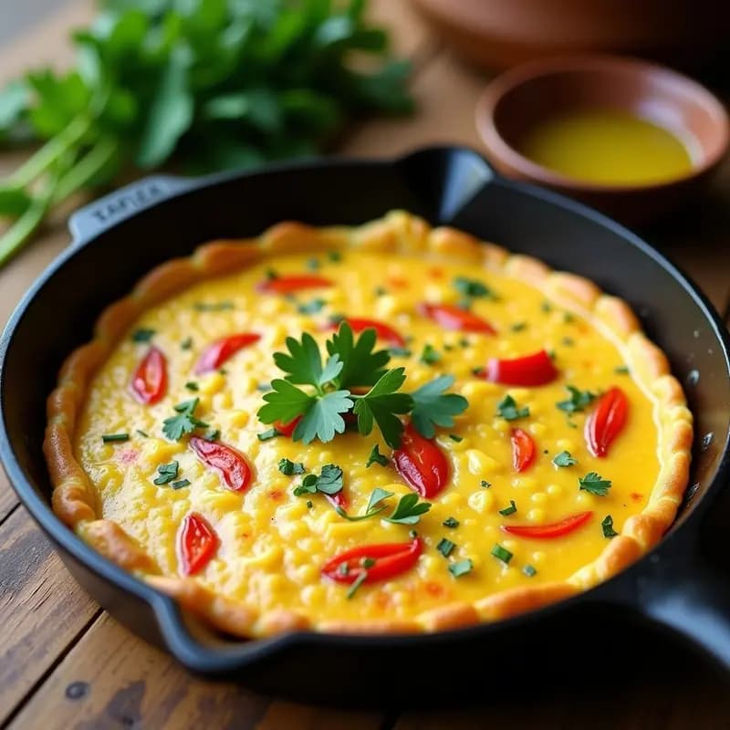 Tortilla Española de Yuca y Huevos Veganos: Receta Sin Gluten y Alta en Proteínas