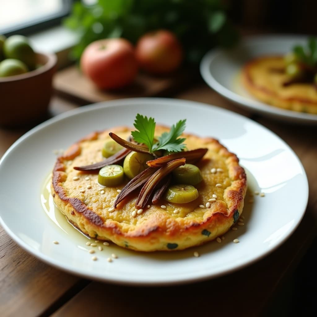Tortilla de Harina de Lenteja y Calabacín con Hinojo Caramelizado: Receta Sin Gluten en Thermomix