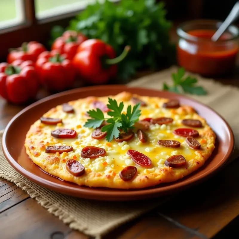 Tortilla de Patatas Catalana: Receta Tradicional en Olla Lenta con Pimientos y Butifarra