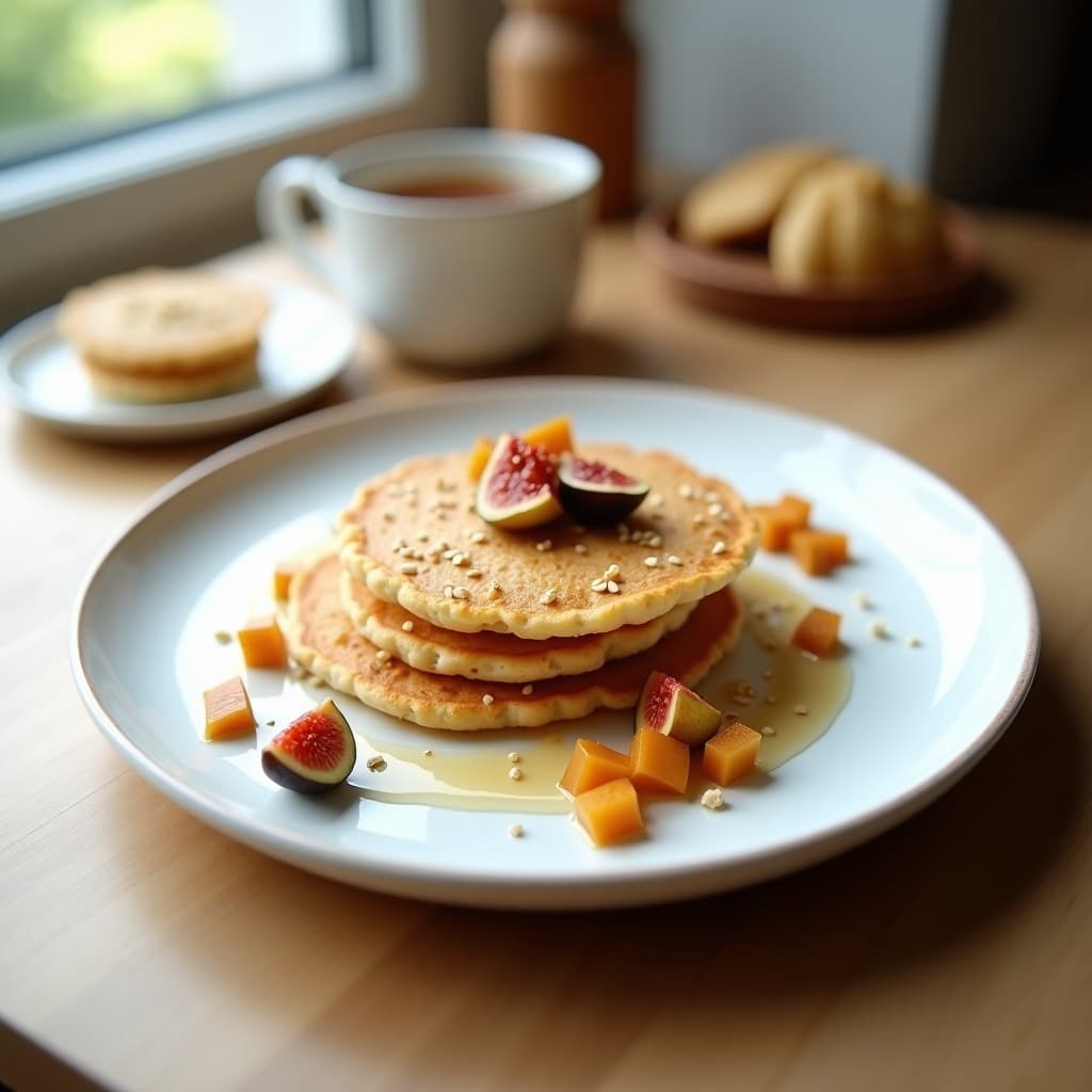 Tortitas de Arroz Fermentado con Higos y Miel de Dátil: Desayuno Coreano Sin Gluten