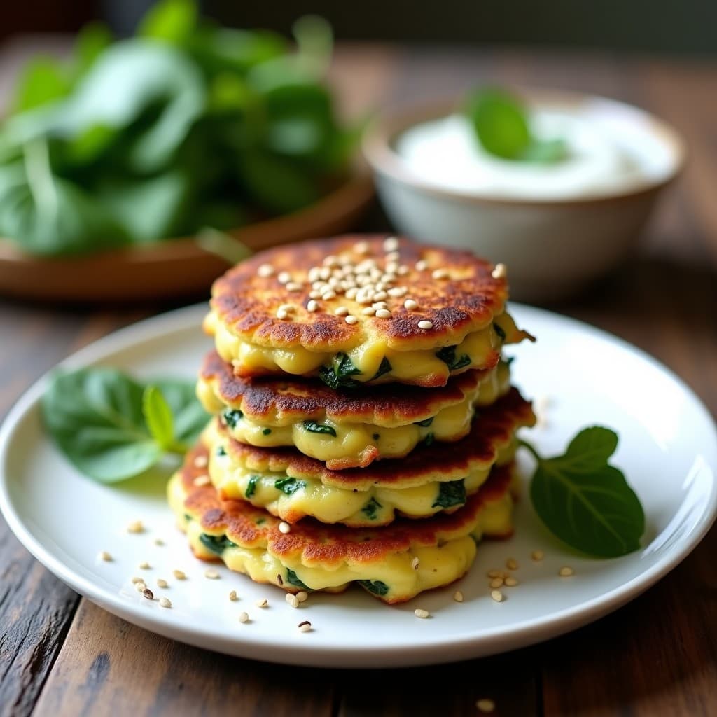 Tortitas de Espinacas y Queso Halloumi: Desayuno Sin Gluten y Alto en Calcio