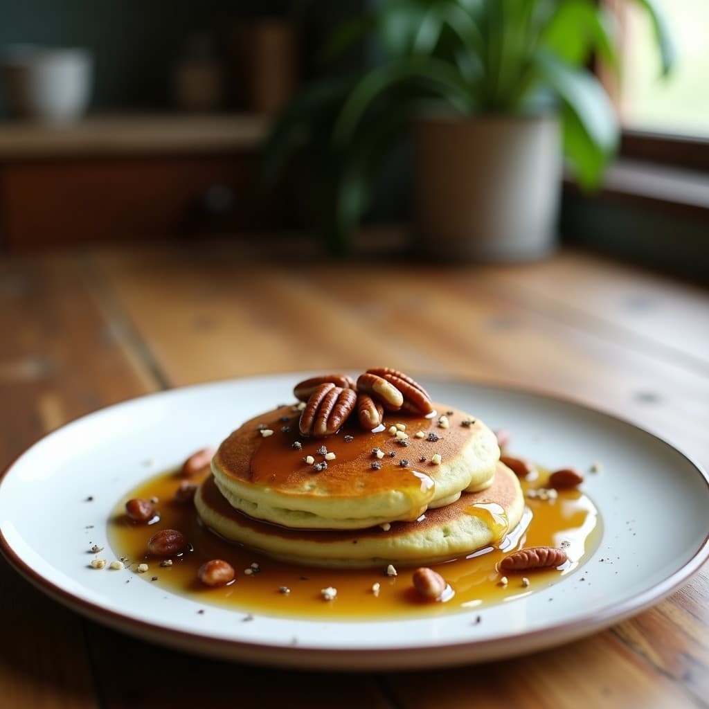 Tortitas de Harina de Banana Verde con Sirope de Yacón: Desayuno Keto y Prebiótico