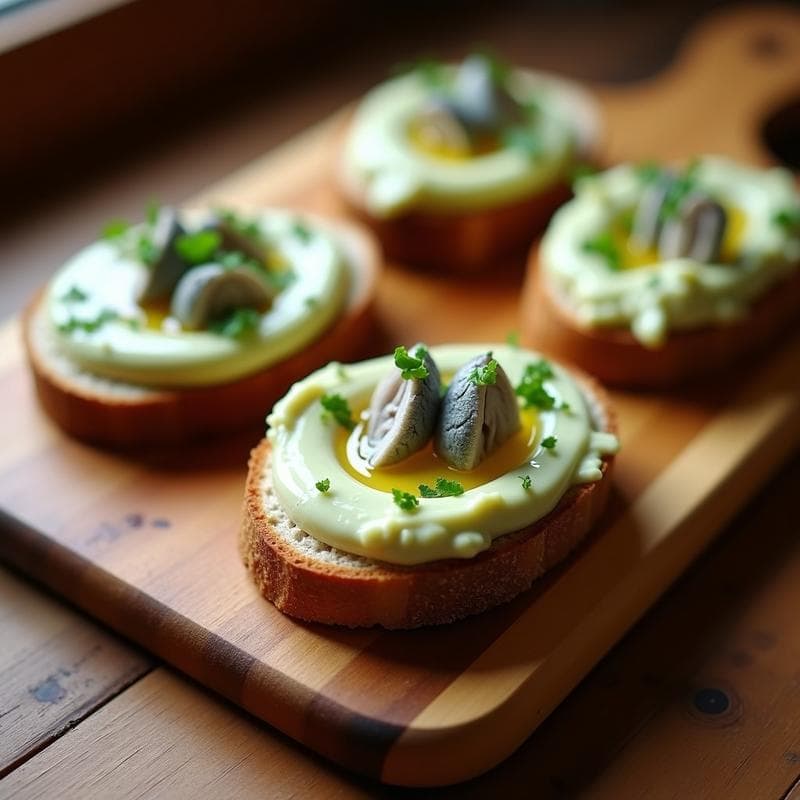 Tostadas de Pan de Centeno con Crema de Alcachofas y Anchoas: Receta Gourmet Sin Gluten