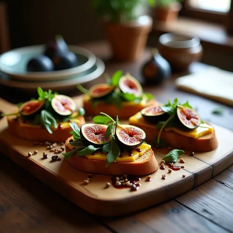 Tostadas de Halloumi y Higos con Miel de Trufa: Aperitivo Chipriota Sofisticado