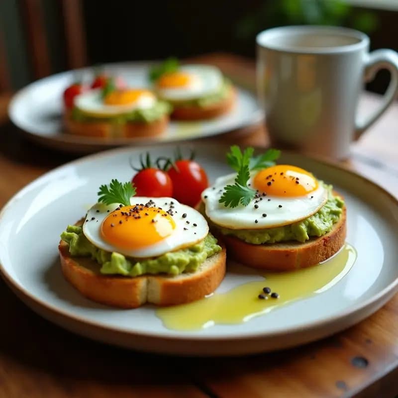 Tostadas de Pan de Mandioca con Guacamole y Huevos Pochados: Desayuno Brasileño Sin Gluten