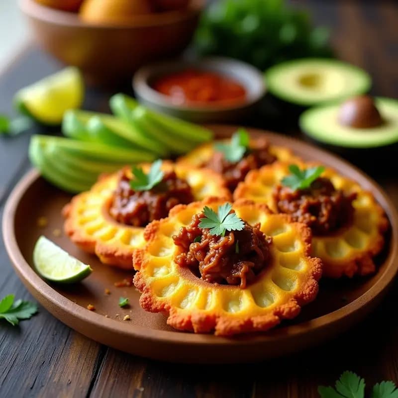 Tostones Rellenos de Pulled Pork Vegano: Receta Puertorriqueña con Jackfruit en Airfryer