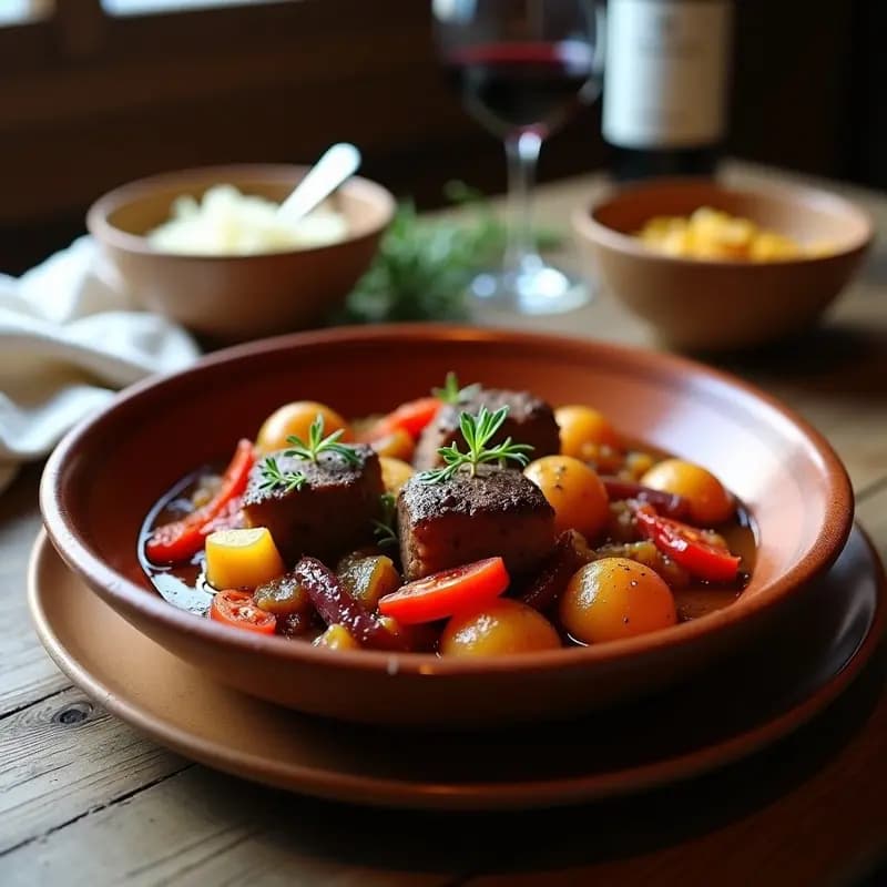 Touriño Gallego Revisitado con Pimentón y Patatas: Receta Española Tradicional en Olla Lenta