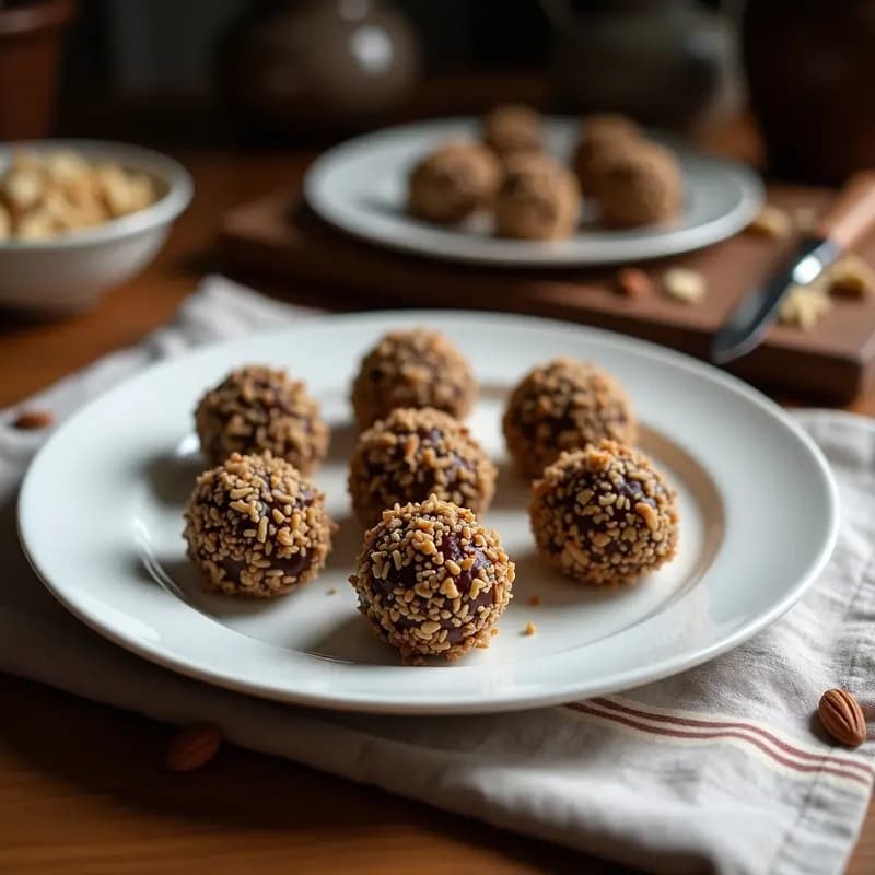 Trufas de Dátiles Rellenas de Almendra y Coco: Postre Sin Azúcar y Energético de Oriente Medio