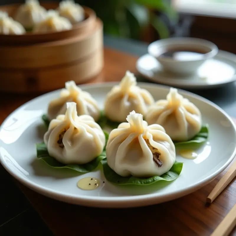 Xiao Long Bao de Champiñones y Tofu: Receta China Vegana al Vapor