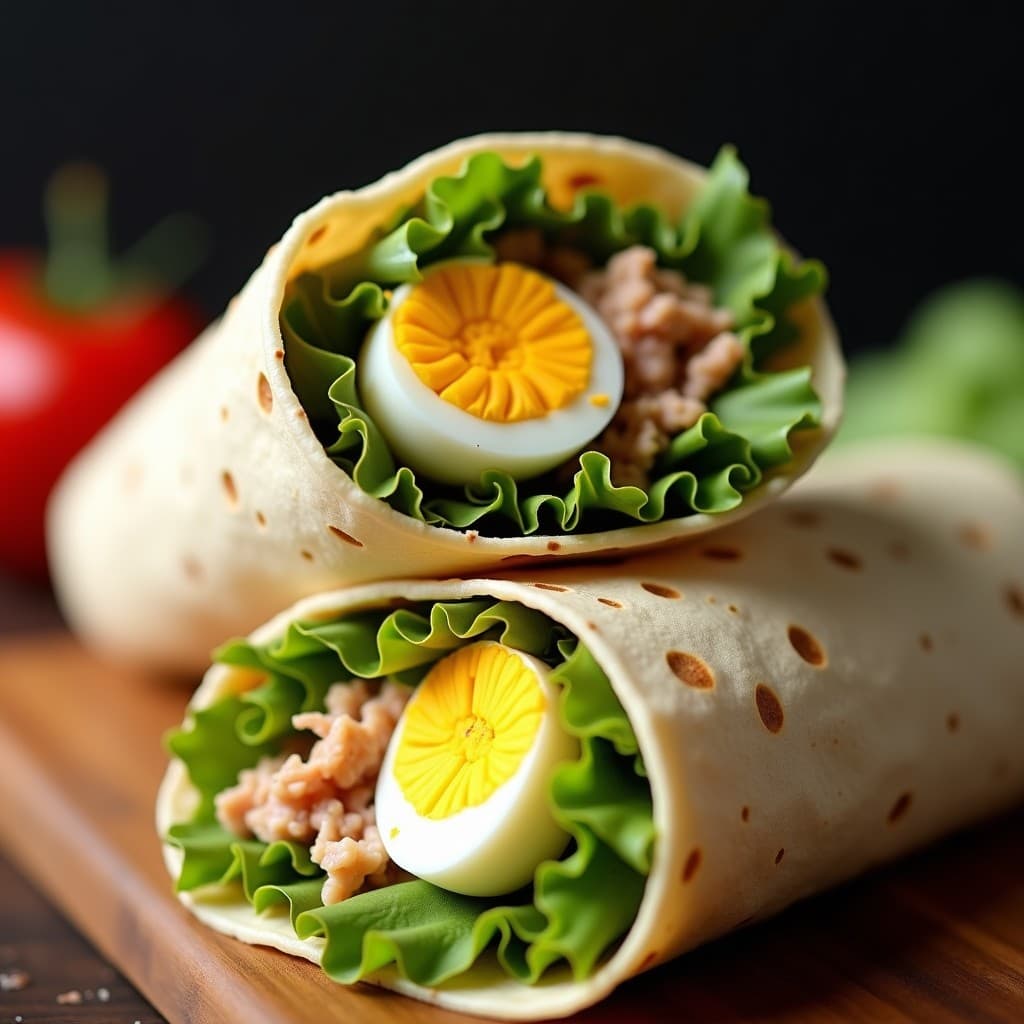 Wrap de Atún, Huevo y Aguacate (Sin Mayonesa)
