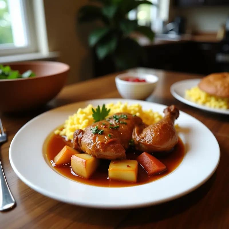 Adobong Manok con Piña y Patatas: Estofado Filipino Dulce y Picante