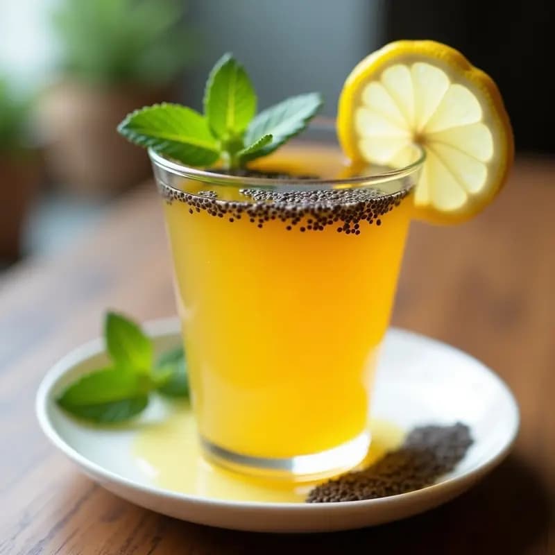 Aiyu Jelly Taiwánés con Limón y Semillas de Chía: Postre Refrescante y Sin Azúcar
