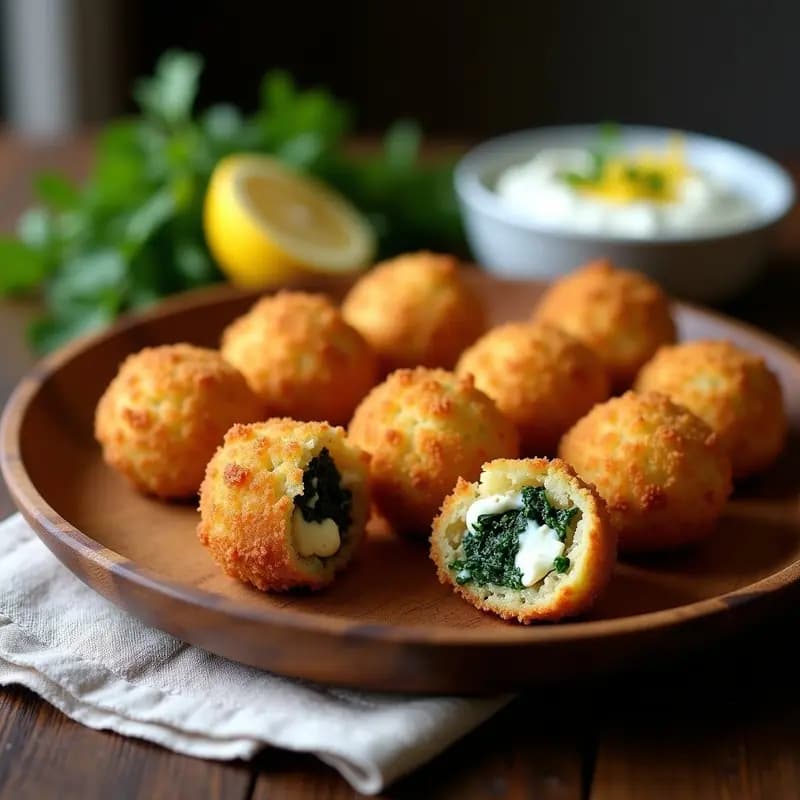 Arancini de Espinacas y Queso Pecorino al Horno: Receta Italiana Sin Freír