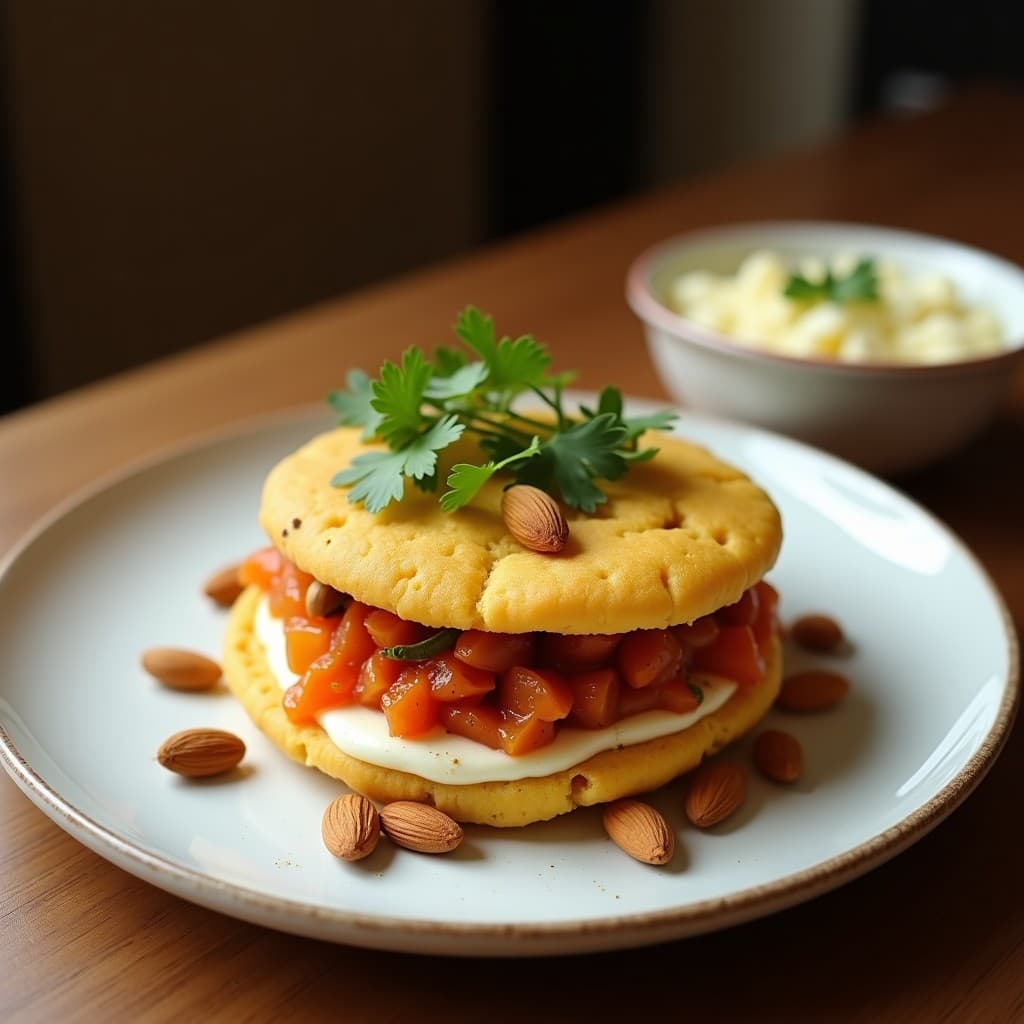 Arepa de Harina de Almendra y Queso de Anacardos: Receta Vegana y Keto para Desayuno o Cena