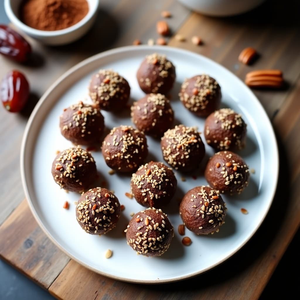Bolitas de Dátil y Nueces con Cacao: Energeticos Naturales Sin Azúcar