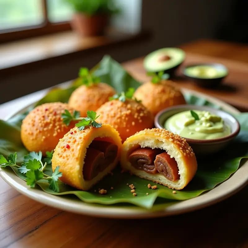 Bollo Preñado de Yuca y Chorizo Vegano: Receta Dominicano-Puertorriqueña en Airfryer